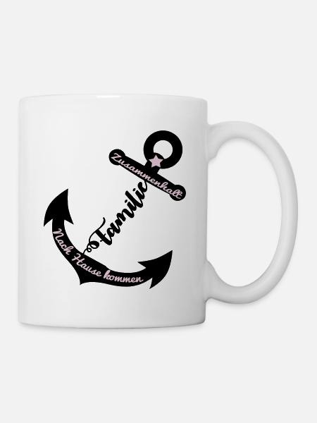 Anker Familie - Tasse - Weiß