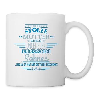 Fantastischer Sohn - Mutter - Tasse - Tasse - Weiß - Rechts