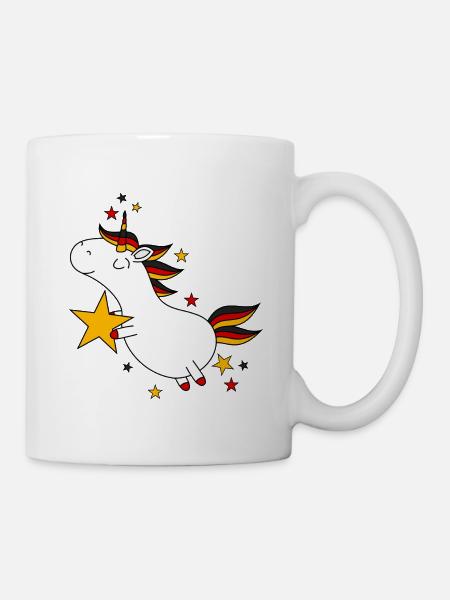 Deutschland Einhorn - Tasse - Weiß