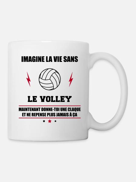 Imagine vie sans volley , volleyball,volley-ball - Mug blanc - blanc