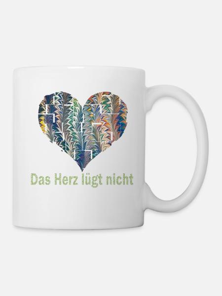 das herz lügt nicht e 73 - Tasse - Weiß