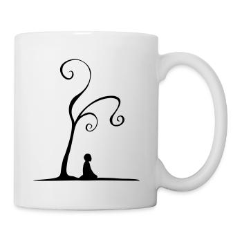 Meditation unter Baum - Tasse - Weiß - Rechts