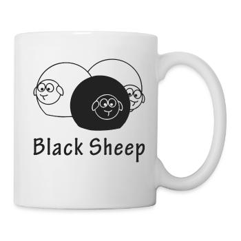 Mouton noir - famille - Mug blanc - blanc - Droite