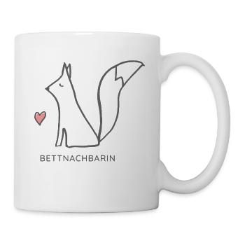 Bettnachbarin Fuchs rechts - Tasse - Weiß - Rechts
