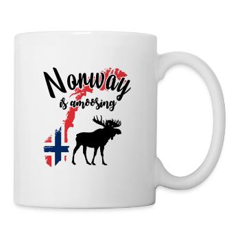 Norwegen ist amüsant - Tasse - Weiß - Rechts