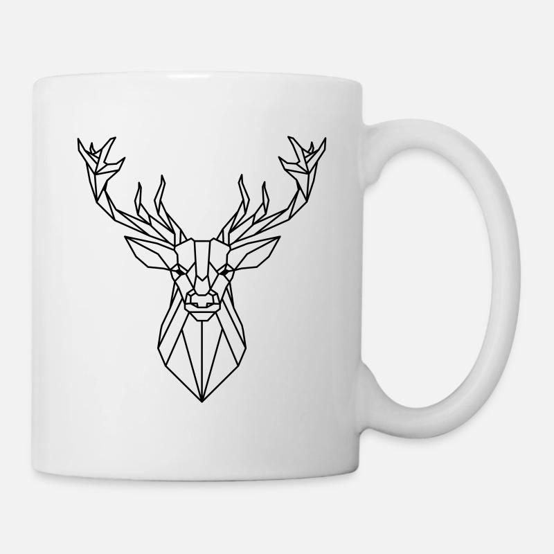 Cerf Géométrique - Mug blanc - blanc