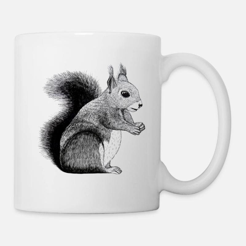 Eichhörnchen Tier Süß Bild Kinder Wald - Tasse - Weiß