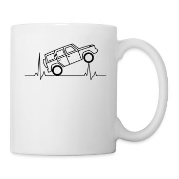 Battement de cœur ECG Classe G hors route - Mug blanc - blanc - Droite