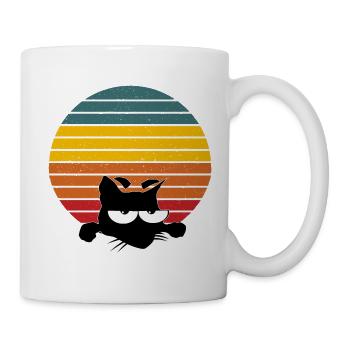VINTAGE CAT RETRO KATZE - Tasse - Weiß - Rechts