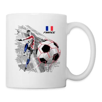 FRANCE FOOTBALL SOCCER PLAY T SHIRTS, GIFTS - Mug - white - Right