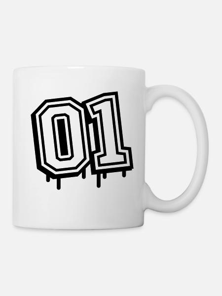 01 one number 1 - Mug - white