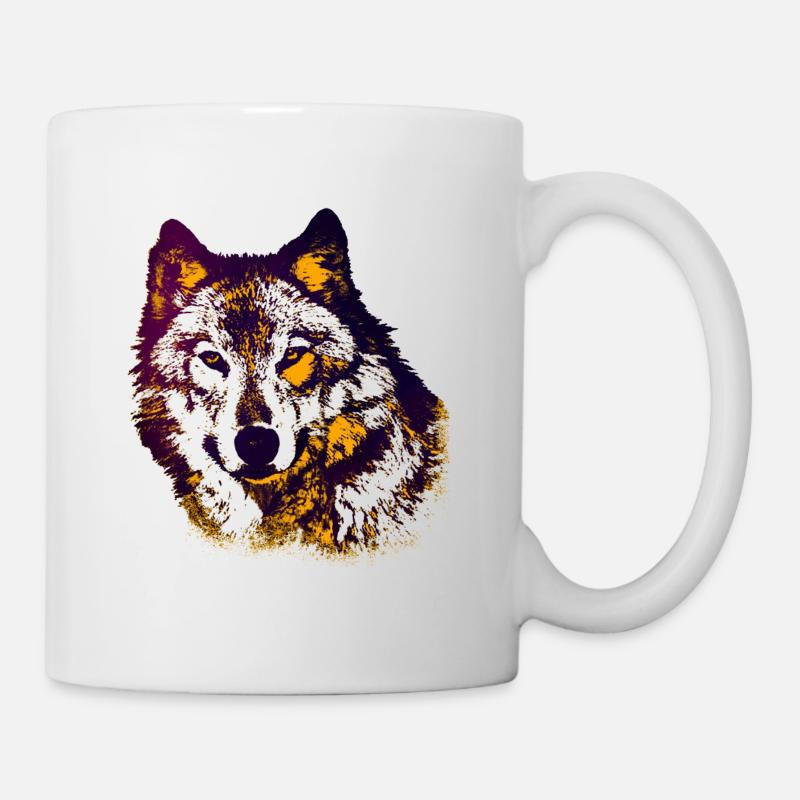 Wolf - Tasse - Weiß