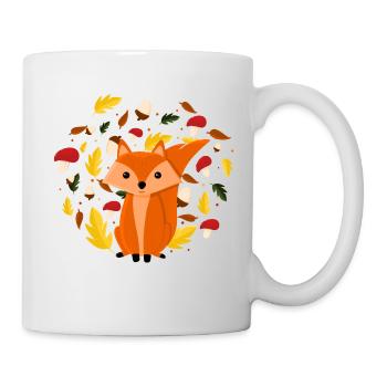 Fuchs Herbst - Tasse - Weiß - Rechts