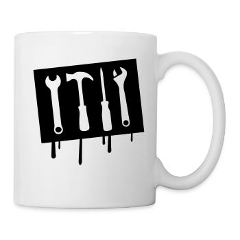 werkzeug symbol icon handwerker - Tasse - Weiß - Rechts