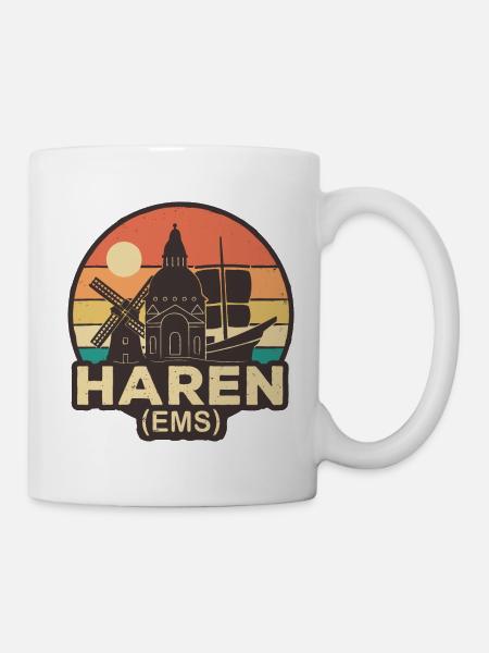 Haren (EMS) - Vintage - Tasse - Weiß