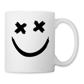 Dead Face Minimal Smile - Mug - white - Right