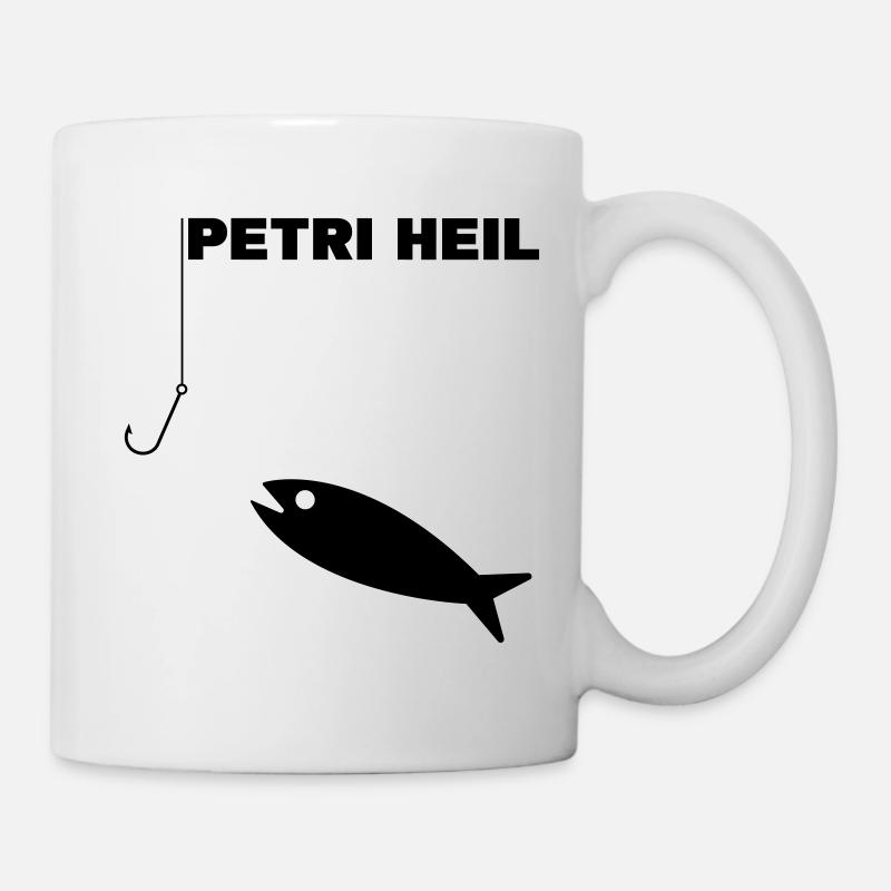 Petri Heil - Tasse - Weiß