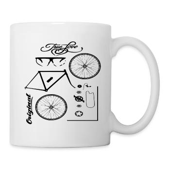 Vélo vélo de course Pièces conception - Mug blanc - blanc - Droite