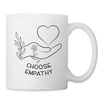 Choisissez Empathy | Conception d’art au trait - Mug blanc - blanc - Droite