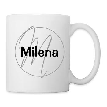 Milena Name First Name Circle Calligraphy - Mug - white - Right