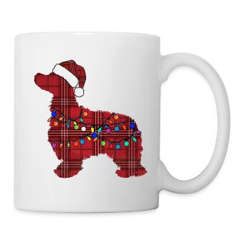 Cocker Spaniel Dog String lights Nikolaus Beanie - Mug - white - Right