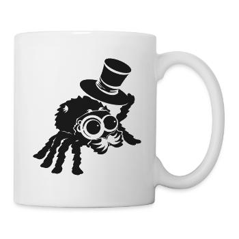 Gentleman araignée avec chapeau poli gentleman - Mug blanc - blanc - Droite