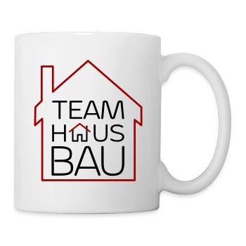 Team Hausbau - Tasse - Weiß - Rechts