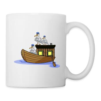 Bateau Navire Mouettes Marins Mer du Nord Mer Baltique Kiel - Mug blanc - blanc - Droite