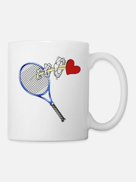 tennis matchball tennisball fuzzy-balls tennislove - Tasse - Weiß
