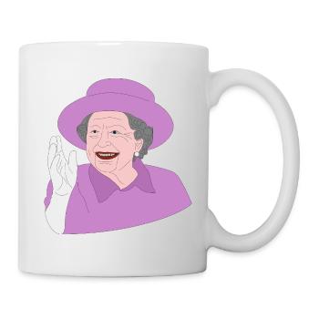 Königin Elisabeth II. winkt zum 70. Kronjubiläum - Tasse - Weiß - Rechts