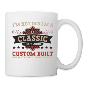 22nd Birthday Vintage 2000 July Gifts Men - Mug - white - Right