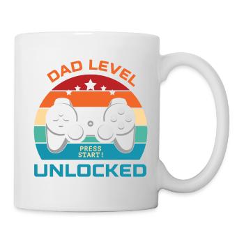 Dad Level Unlocked- Press Start! - Mug - white - Right