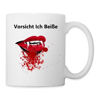 Vampir Mund - Tasse - Weiß - Rechts