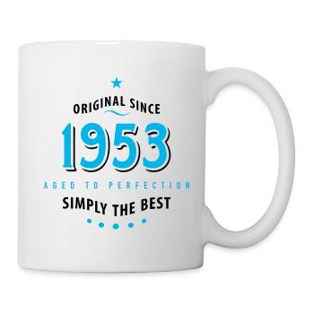 Original seit 1953 Geburtstag simply the best Star - Tasse - Weiß - Rechts