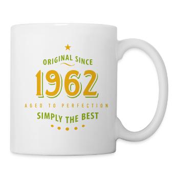 Original seit 1962 Geburtstag simply the best Star - Tasse - Weiß - Rechts