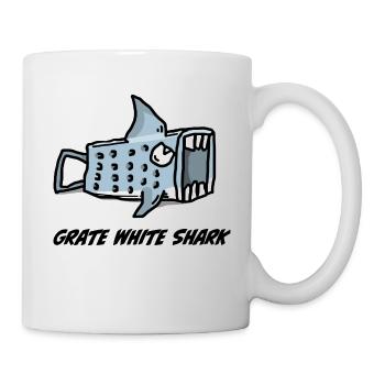 Grate White Shark – animal print - Tasse - Weiß - Rechts