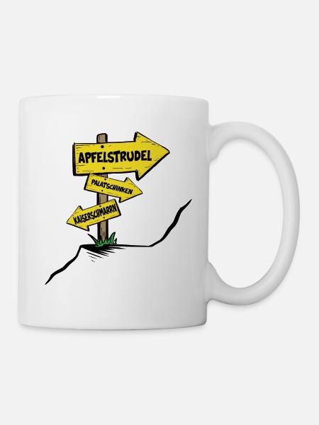 bayern apfelstrudel kaiserschmarrn palatschinken - Tasse - Weiß