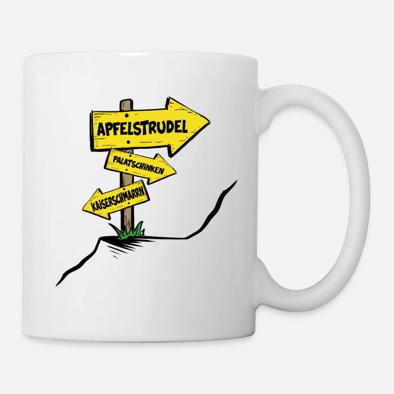 bayern apfelstrudel kaiserschmarrn palatschinken - Tasse - Weiß