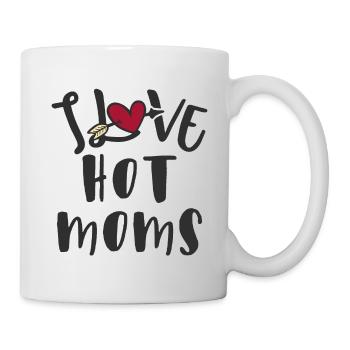 Ich liebe heiße Mütter - Tasse - Weiß - Rechts