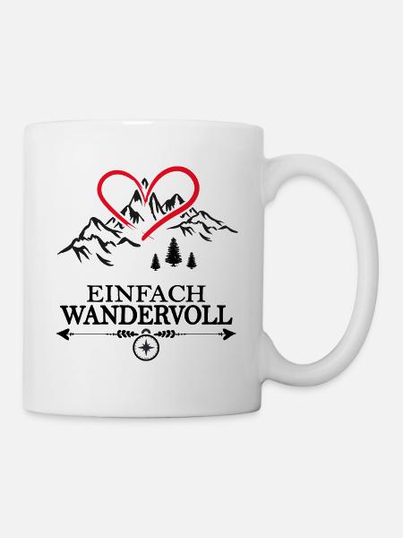 bergwandern wandervoll wanderung servus alpin - Tasse - Weiß