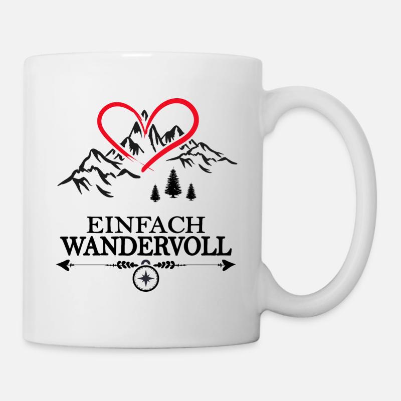 bergwandern wandervoll wanderung servus alpin - Tasse - Weiß