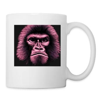 Sad Monkey - Portrait d’animaux Style Pop Art - Mug blanc - blanc - Droite