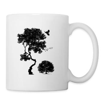 Forest, Tree birds, Nature, Men's Graphic, Trees - Mug - white - Right