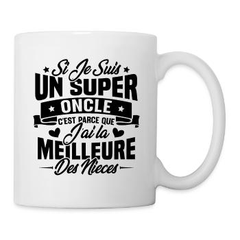 Super Oncle - Humour Cadeau Nièce Tonton - Mug blanc - blanc - Droite