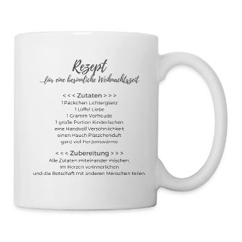 Weihnachtsrezept - Tasse - Weiß - Rechts