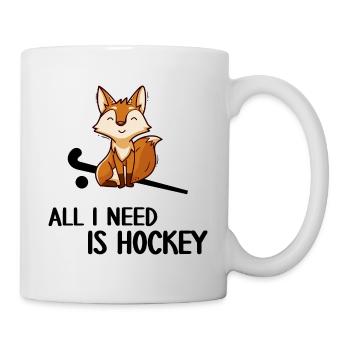 Feldhockey Hockey-Fuchs braucht Hockey - Tasse - Weiß - Rechts