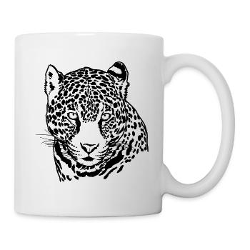 Jaguar Face Graphique Cool Big Cat Wild Animal Lover - Mug blanc - blanc - Droite