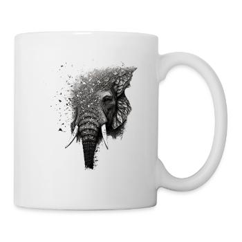 Éléphant Art Animaux Cadeau Art Animal Motif - Mug blanc - blanc - Droite
