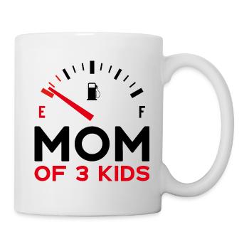 MOM OF 3 KIDS MUTTERTAG - Tasse - Weiß - Rechts