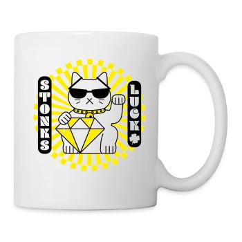 Stonk's lucky cat - Mug - white - Right